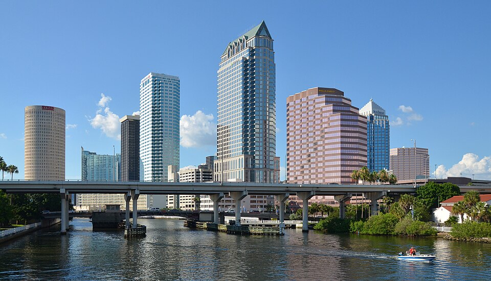 Downtown Tampa Florida business district skyline