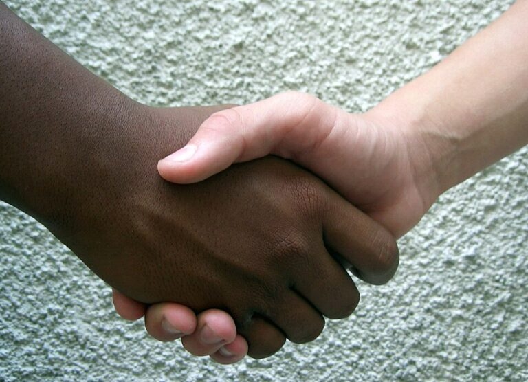 Business partners shaking hands
