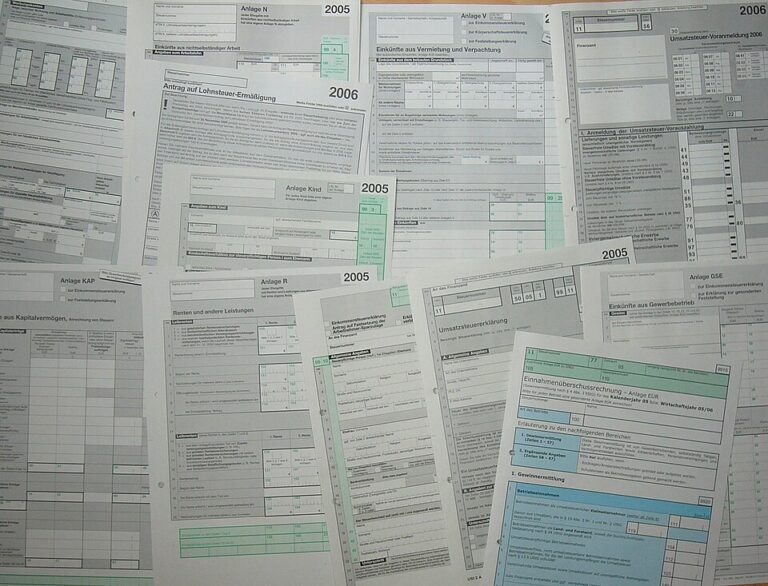 Tax return forms for filing
